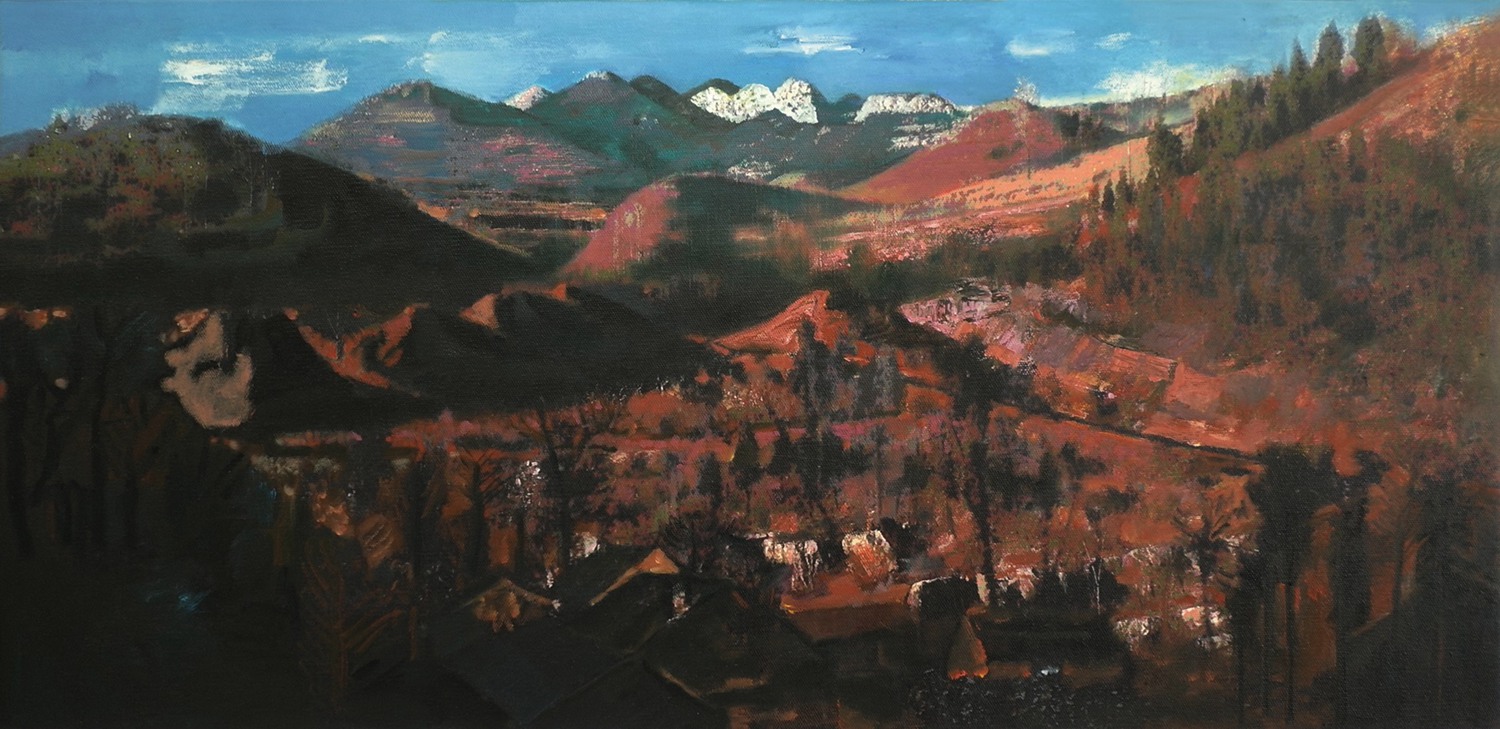 The distant mountains